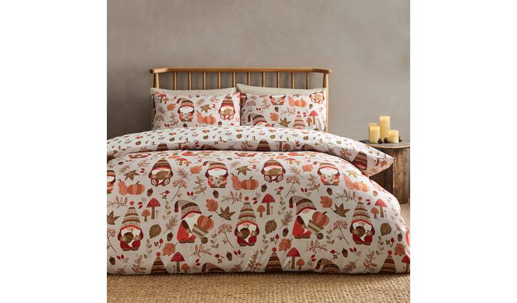 Catherine Lansfield Woodland Gonks Beige Bedding Set - King