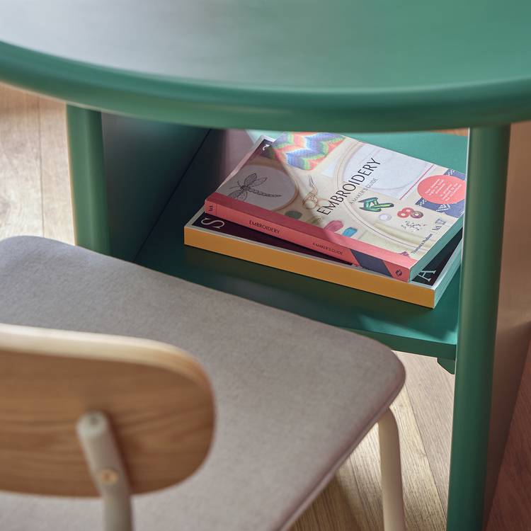 Habitat Geller Green Dining Table and 4 Natural Chairs  0