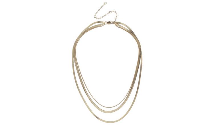 Liars & Lovers Gold Plated Snake Chain Multilayered Necklace