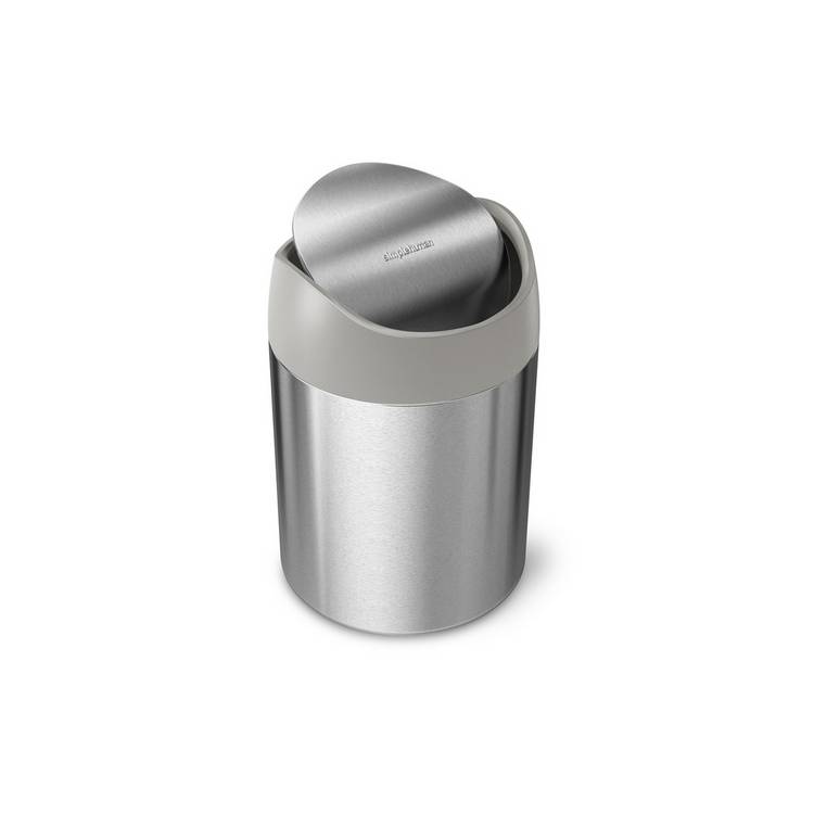 Simplehuman 1.5L Mini Waste Bin - Stainless Steel 0