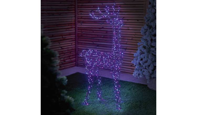 Premier 1.55m Multi Action Enchanted Standing Stag 594 LEDs
