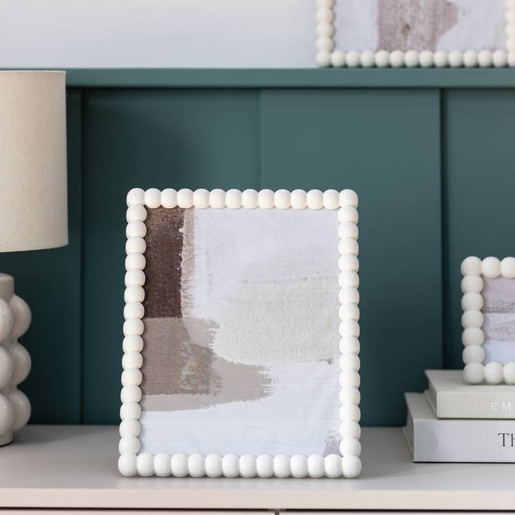 Habitat Cream Bobble Picture Frame - 8x10" 0
