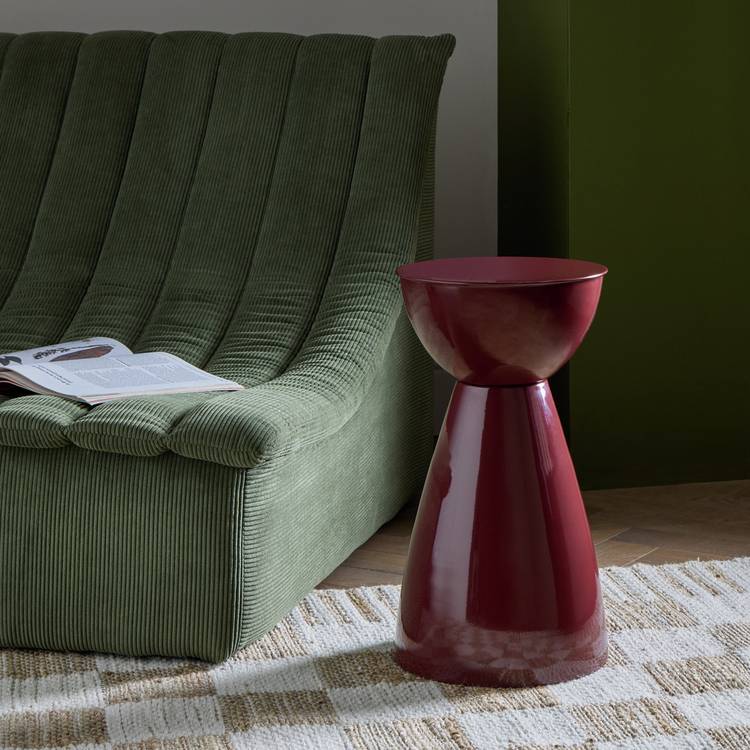 Habitat Mel Side Table - Dark Red 0