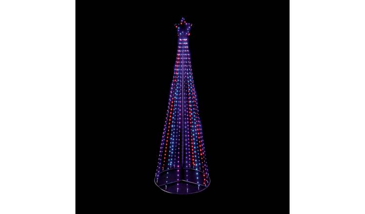 Premier 2.1m FlexiBright Pyramid Tree with 580 Rainbow LEDs