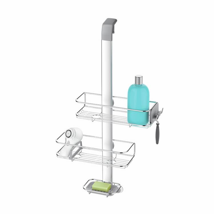 Simplehuman Overdoor Shower Caddy - Stainless Steel 0