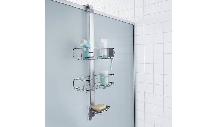 Simplehuman 2 Tier Overdoor Shower Caddy - Stainless Steel