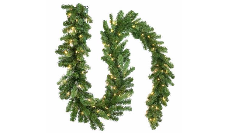 Premier Prelit 70 LEDs Newberry Christmas Garland