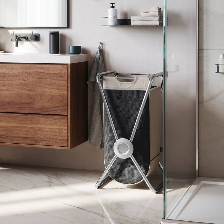 Simplehuman 24 L Single X Frame Hamper - Stainless Steel 0