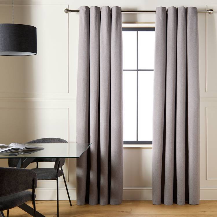 Habitat Blackout Eyelet Curtain - Flint Grey - 137x117cm 0