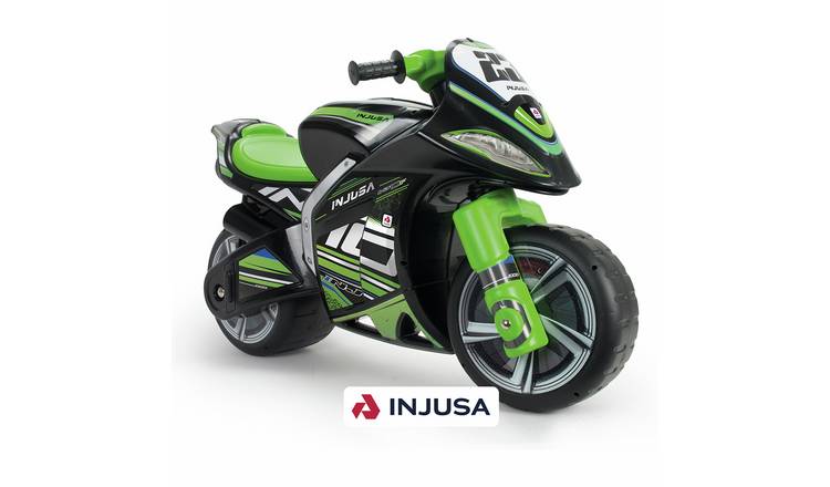Injusa Winner Foot to Floor Motorbike - Black and Green
