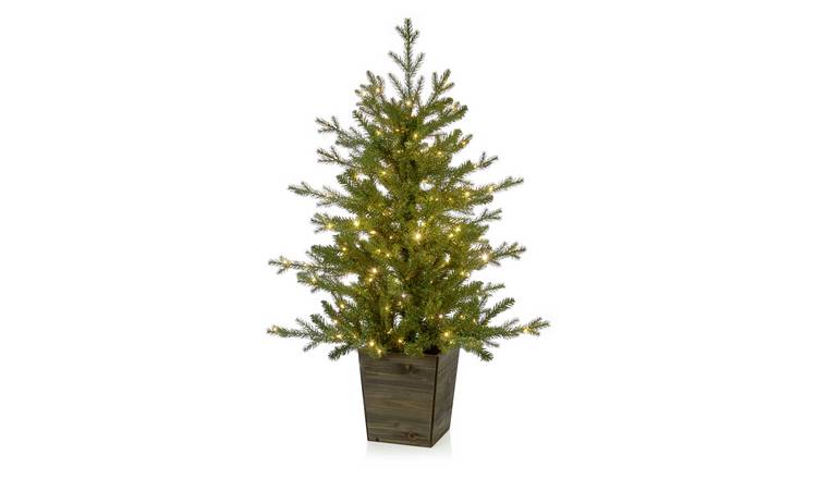 Premier Prelit Frozen Spruce 200 LEDs Potted Christmas Tree