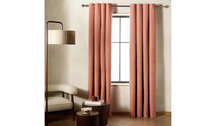 Habitat Blackout Eyelet Curtain - Orange - 137x117cm