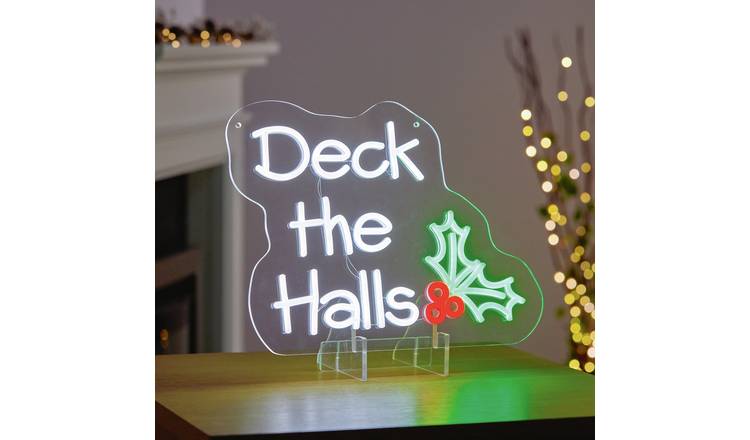 Premier Deck The Halls Hanging Lit Christmas Neon Sign