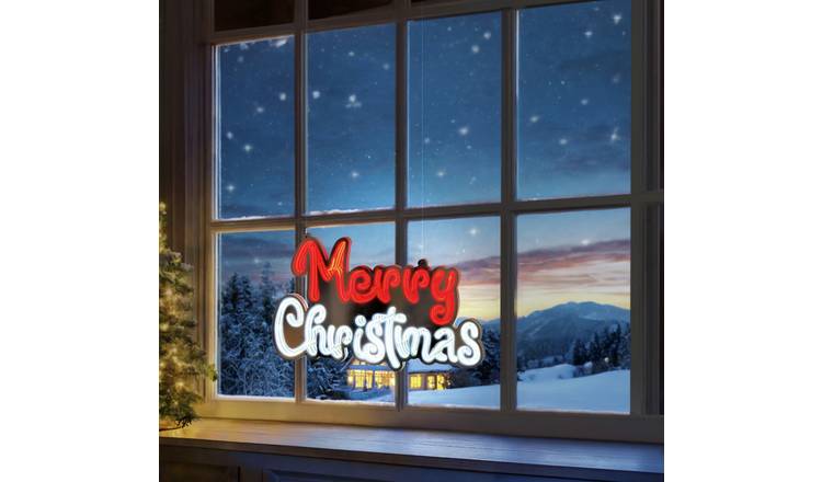 Premier Decorations Merry Christmas Infinity Mirror Sign