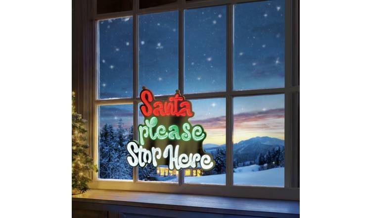 Premier 40cm  Santa Stop Here Infinity Mirror Sign