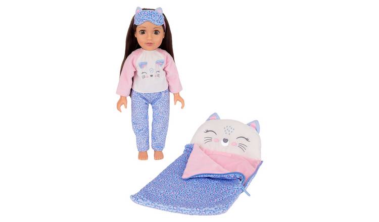 DesignAfriend 18 Inch Dolls Purr-fect Night In Sleepover Set