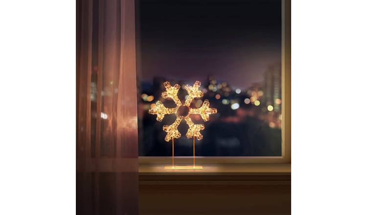 Premier Rose Gold Table Top Snowflake with 720 LEDs