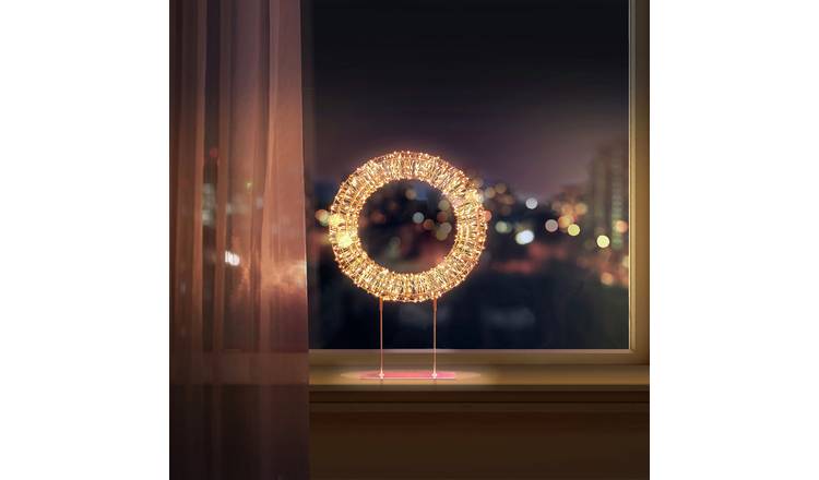Premier 720 Warm White LEDs Table Top Christmas Wreath