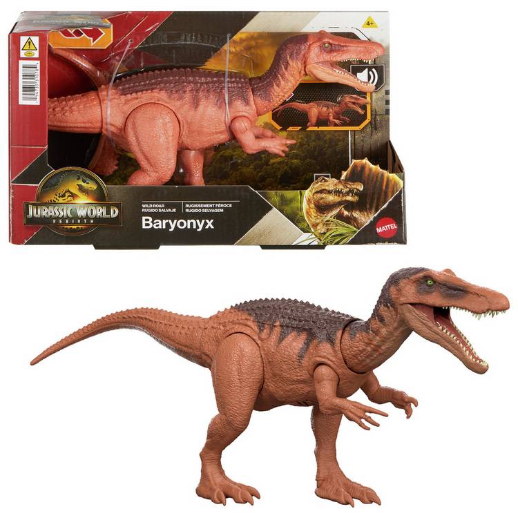 Jurassic World Rebirth Wild Roar Baryonyx Dinosaur Toy 0