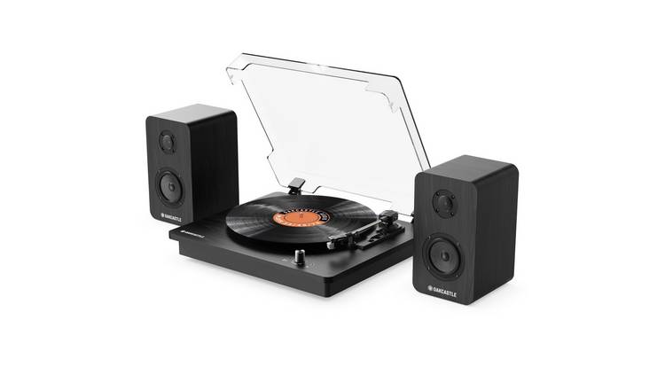 Oakcastle TT200 Belt-Drive Turntable Record Player - Black