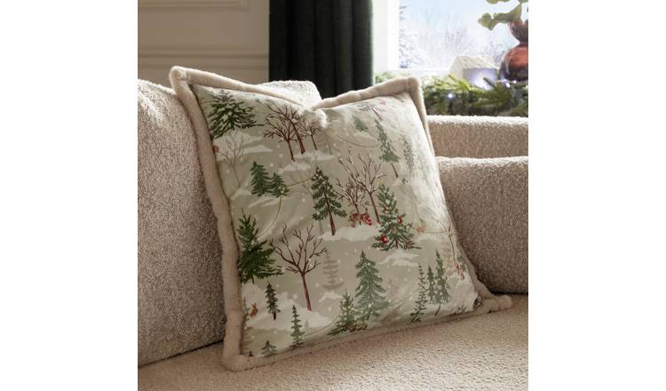 furn Forest Festivities Cushion - Natural - 50x50cm