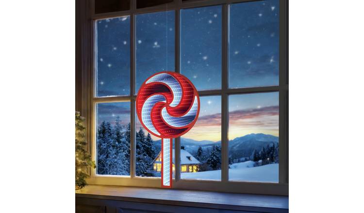 Premier 60cm Hanging Lollypop Spinning Infinity Mirror
