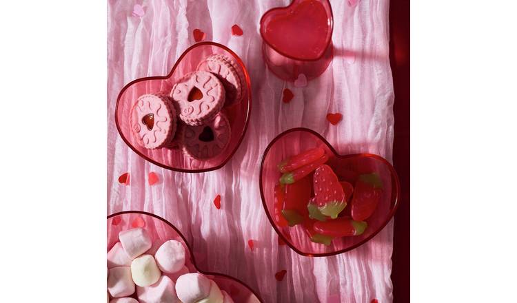 Argos Home Pack Of 2 Valentines Heart Shaped Bowl - Small