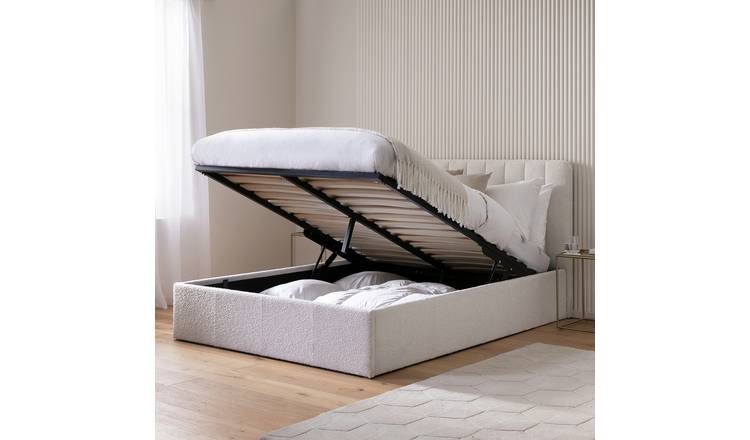 Argos Home Pandora Kingsize End Lift Ottoman Bed - White