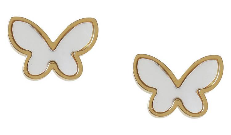 Liars & Lovers Gold Stainless Steel Butterfly Stud Earrings