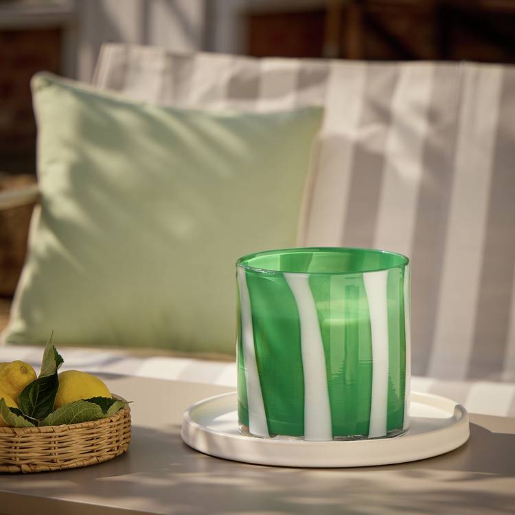 Habitat Citronella Striped Effect Multiwick Candle - Large 0
