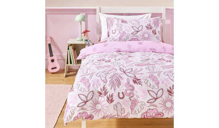 Argos Home Western Cowgirl Pink Kids Bedding Set - Single