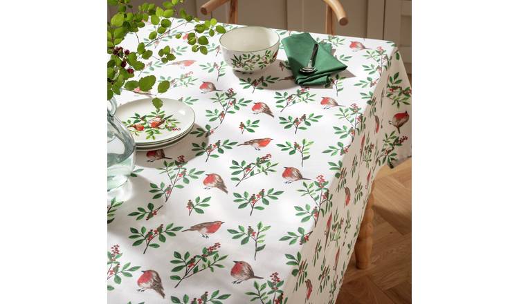 Argos Home Robin Wipe Clean Table Cloth - Cream
