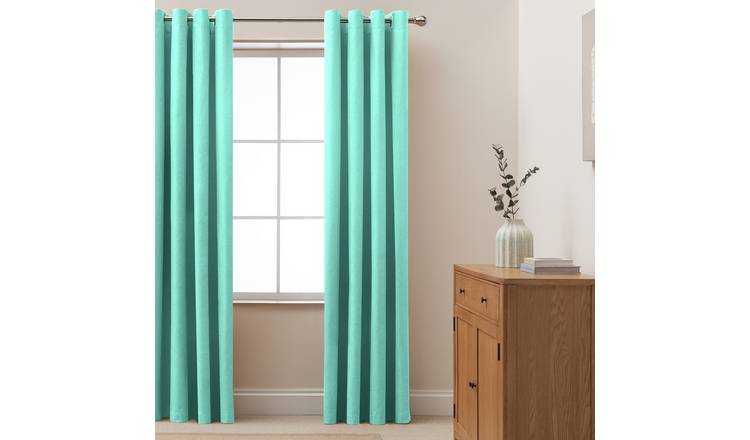 Habitat Blackout Eyelet Curtain - Aqua - 183x168cm