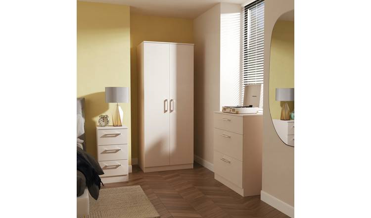 Welcome Ryder 3 Piece 2 Door Wardrobe Set - Beige