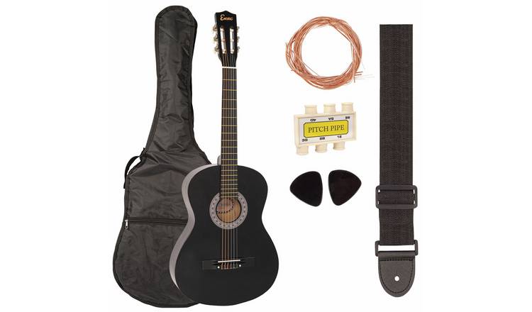 Encore Full Size Classic Guitar Pack - Black