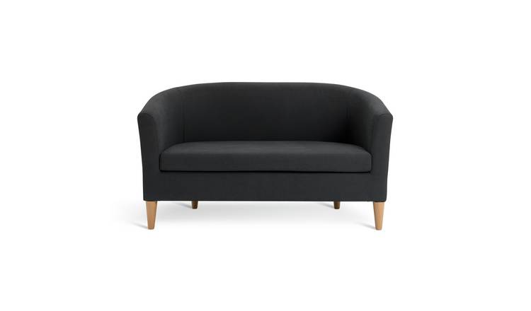Argos Home Tub Fabric 2 Seater Sofa - Charcoal