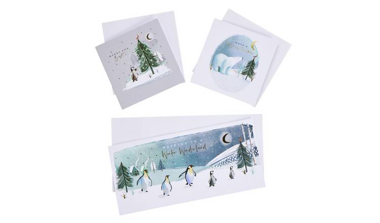 Argos Home Pack of 20 Winter Scene Christmas Cards Multipack