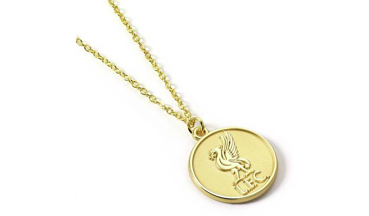 Liverpool FC Gold Finish Crest Pendant Necklace