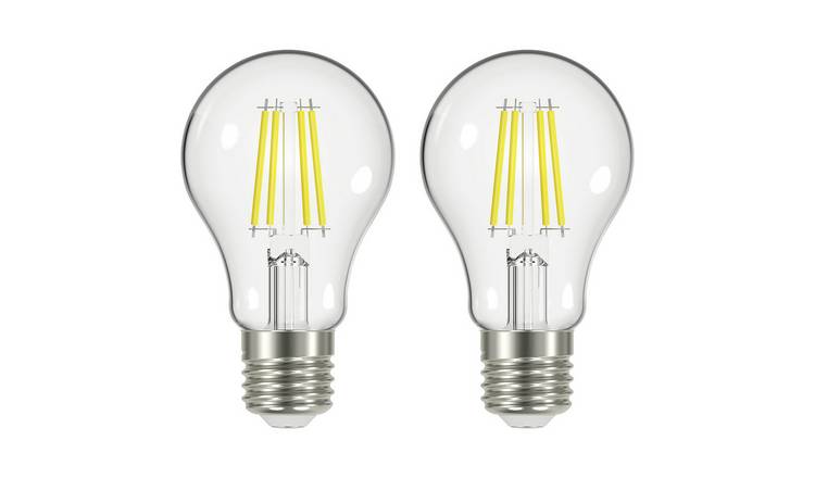 Argos Home 7.8W LED Filament Standard E27 Light Bulb - 2 Pack