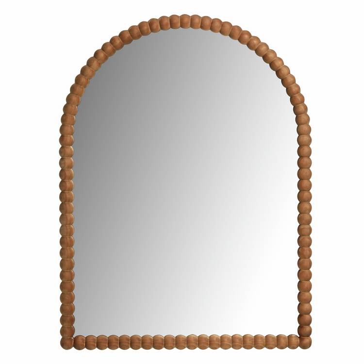 Habitat Brown Bobble Wooden Acrh Wall Mirror - 101x76cm 0