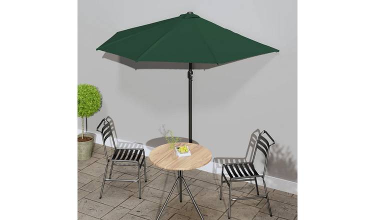 Walplus Garden Parasol - Green - 270 x 144 x 222 cm