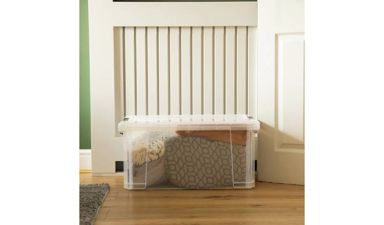 Strata Stackmaster 70L Plastic Storage Box - Black