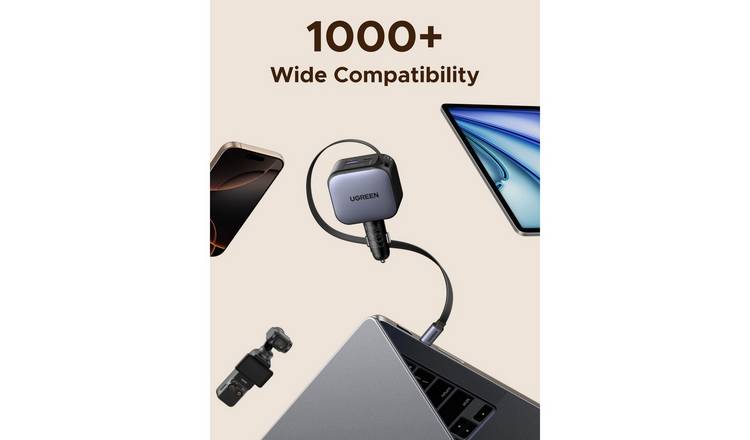 UGREEN 90W Car Charger with 60W Retractable USB-C Cable 6