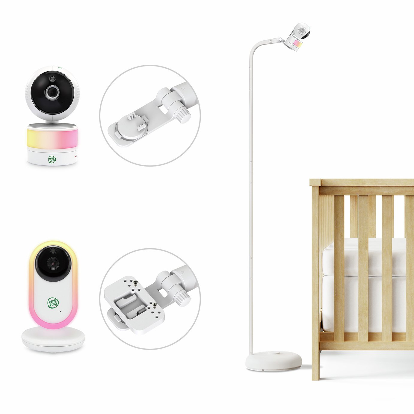 Supporto Flessibile A Collo Di Cigno Per Baby Monitor Babysense S2/V43 – Clip Senza Fori, Regolazione 360°