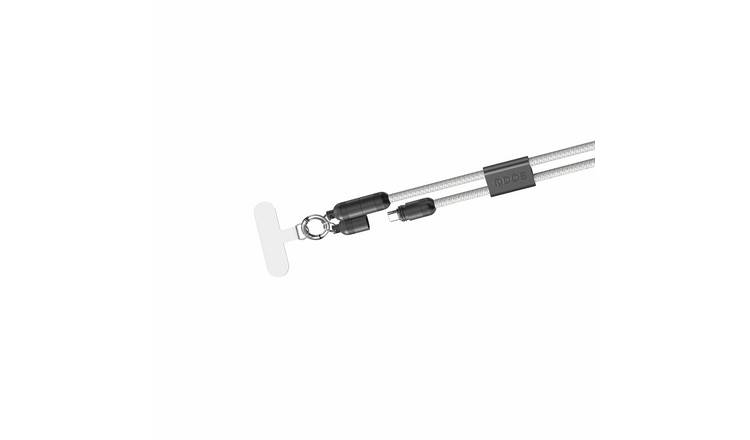 QDOS PowerLoop 1.2m USB-C Cable/Lanyard - White