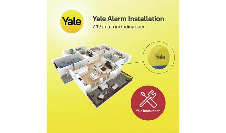 Yale Alarm Installation 7 - 12 Items Including Siren