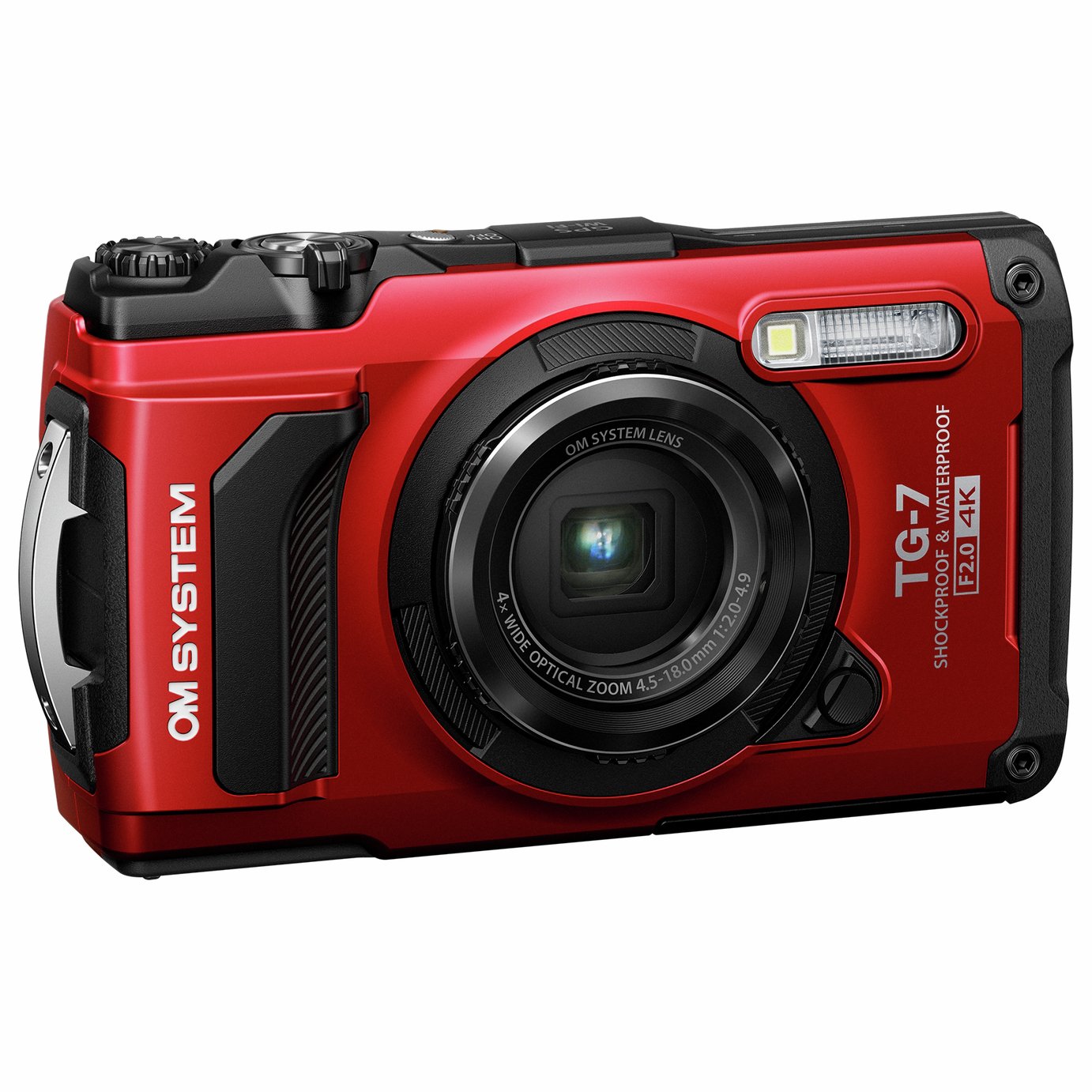 Buy OM System TG-7 12MP 4X Zoom Camera - Red | Compact digital
