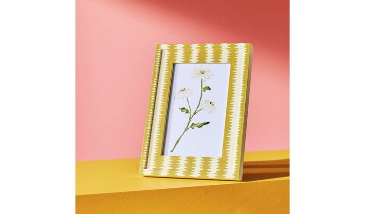 Habitat Mustard Fabric Printed Yellow Picture Frame - 4x6"