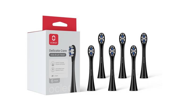 Oclean Delicate Care Kids P3K8 Brush Head Black - 6 Pack