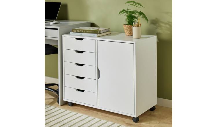 Argos Home 5 Drawer Filing Cabinet - White